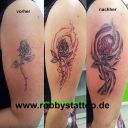 Coverup Rose blume robbystattoo Robby tattoo