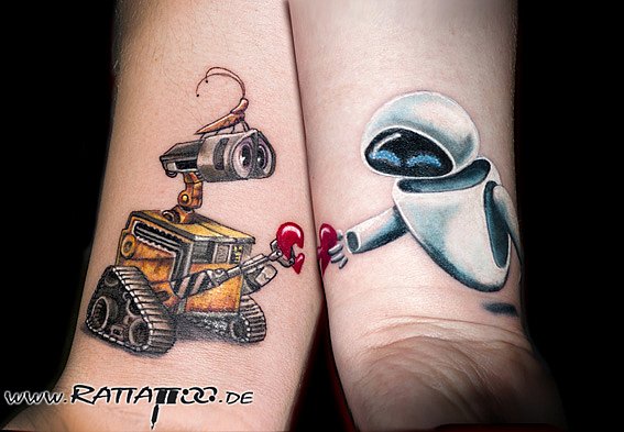 Wall E and Eve Tattoo - wide 3