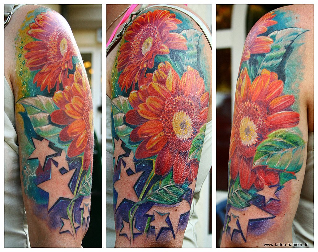 Gerbera Tattoo Vorlage Gerbera Tattoo Vorlage