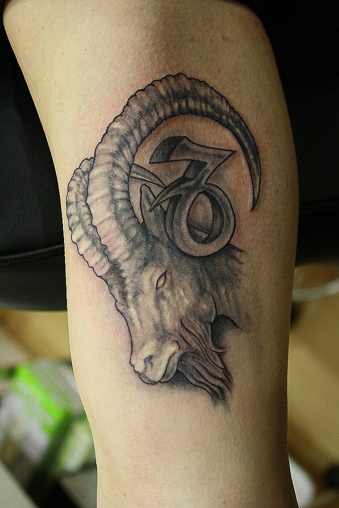 Steinbock tattoo motive